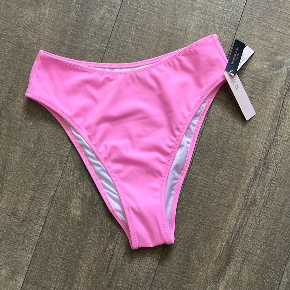Victoria’s Secret High Waisted High Leg Cheeky Pink Bikini Bottoms
